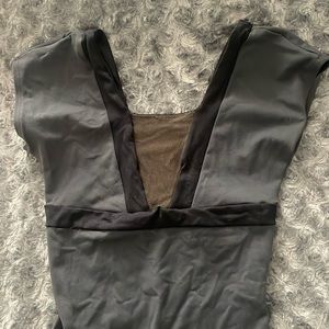 Natalie grey leotard bodysuit M